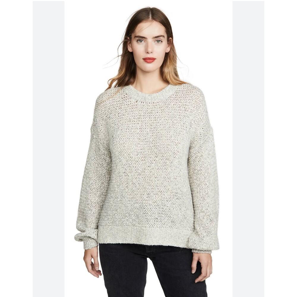 Madewell Baez Open Knit Pullover Sweater  Marled Blush Size Medium Cozy Casual